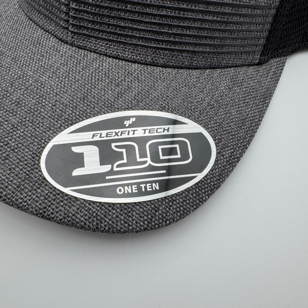 Black Clover Hat Live Lucky Charcoal Black Band of Brothers ADJ Mesh Trucker Cap - Picture 13 of 13